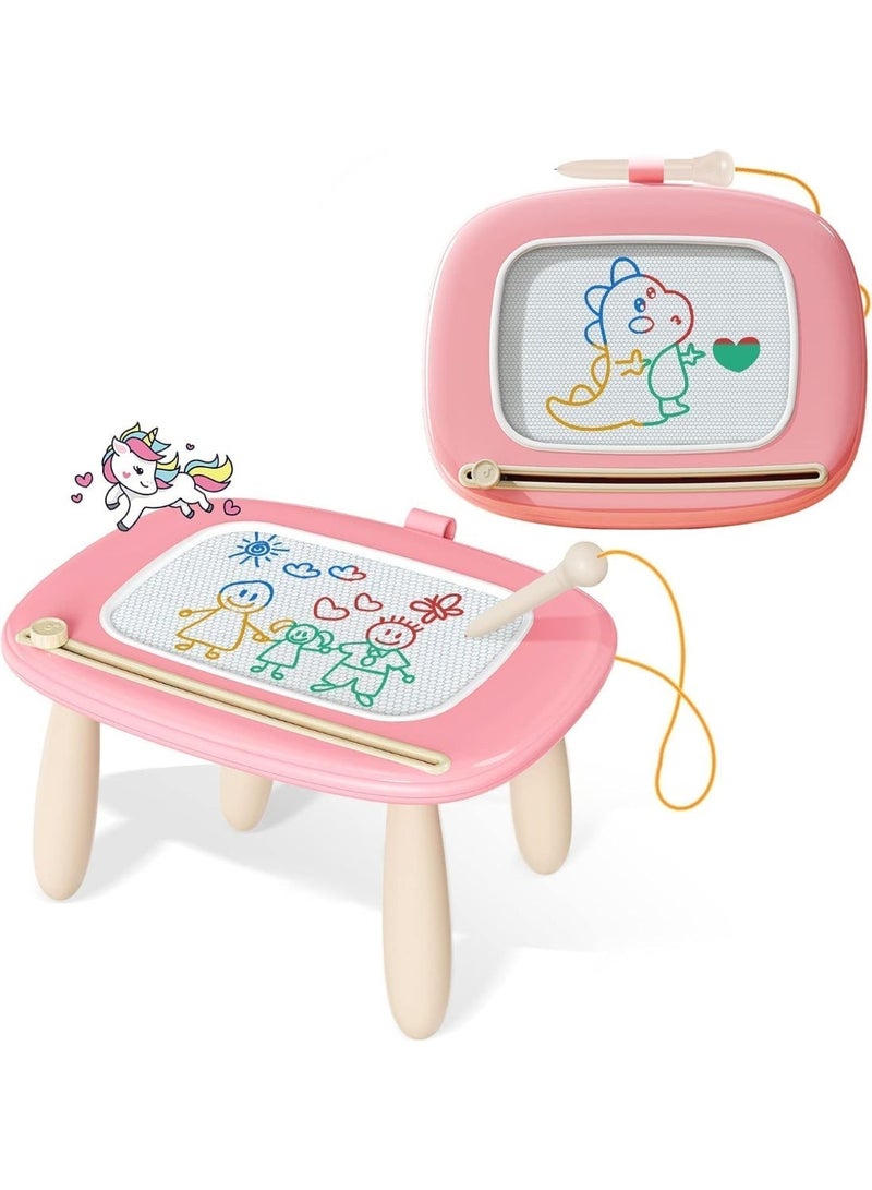 Mumfactory Toddler Toys Magnetic Drawing Board Tablet for kids Age 1 2 3 Years Old - pink - Image 1